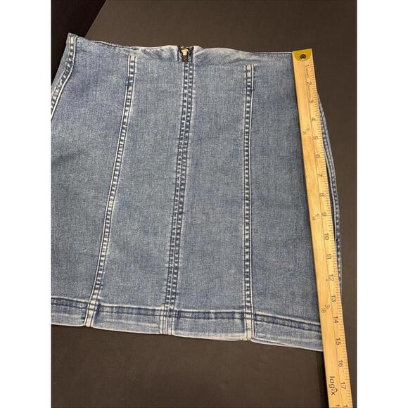 Free People Boho Preppy Business Casual Y2K Hippie Mini Skirt size 6 - Picture 7 of 15